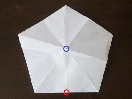 折り紙　正五角形