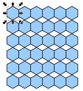 6角形・シンプル移動のタイルクローン