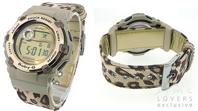 白い豹柄レディース腕時計 Baby-G カシオ BG-3000V-5