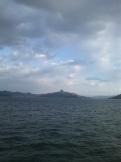小豆島フェリーから見た五剣山