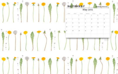 Marimekkoマリメッコ Marimekkoマリメッコのディスクトップ壁紙カレンダー 12年5月