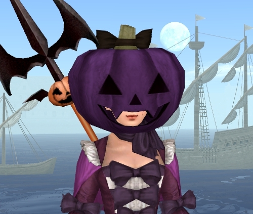 かぼちゃのかぶりもの紫