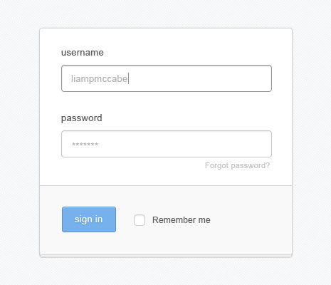 Stacked Login Form