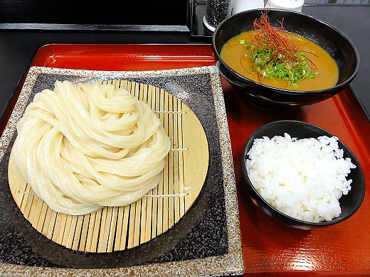 極楽うどん ＴＫＵ・ベジポタカレーつけ麺（小ライス付）
