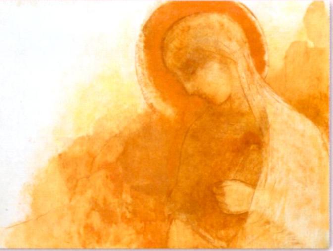 ルドンの油絵「聖母」１９１６
