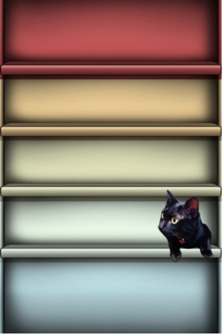 Necomap 黒猫的iphone生活 Iphone壁紙 棚から黒猫 シンプル棚壁紙